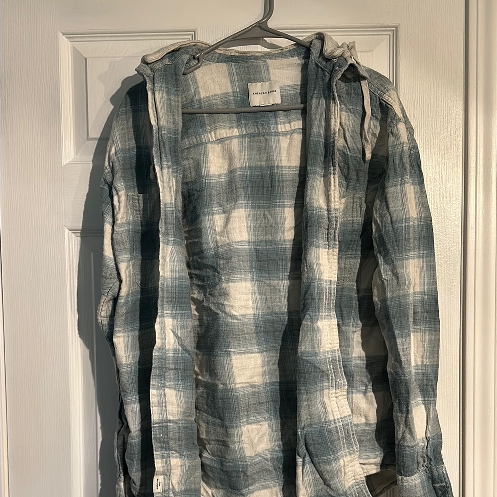 Men's Plaid Hooded Jacket